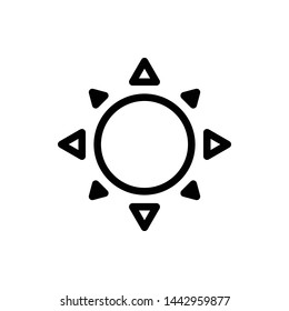 Sunny Weather Element Vector Icon Design Template