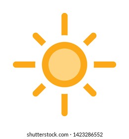 sunny weather icon. flat illustration of sunny weather vector icon for web