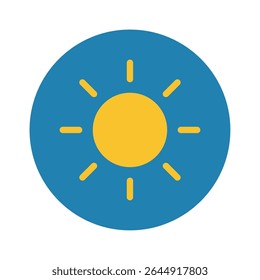 Sunny Weather Icon – Flat Sun Symbol Illustration
