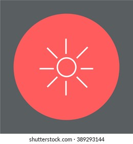 Sunny Weather Icon Line Design