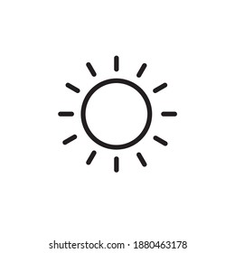 Sunny weather icon. Season and weather icons, outline style. Vector