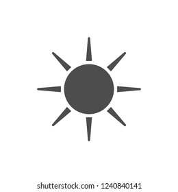 Sunny weather icon, sun icon. Vector illustration, flat design.