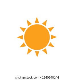 Sunny weather icon, sun icon. Vector illustration, flat design.