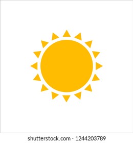 Sunny weather icon, sun icon. Vector illustration, flat design