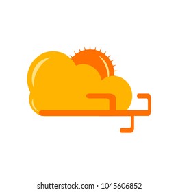 sunny weather icon vector