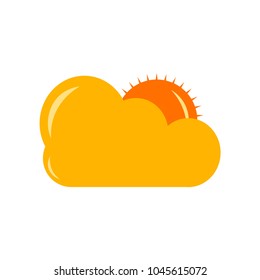 sunny weather icon vector