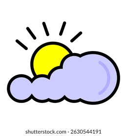 sunny weather icon vector illustration