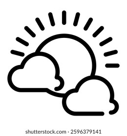 Sunny weather icon vector for your needs