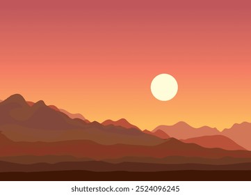 Sunny weather sandy dead soil dust ground surface die grass scene dusk dawn light moon red heaven cloud text space backdrop. Panoramic death moody alien night twilight Morocco plain veld view texture