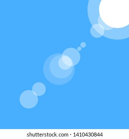 Sunny weather sign icon on blue background