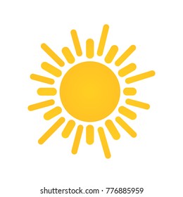 Sunny weather sign icon. Yellow sun illustration