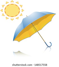 sunny weather with umbrella