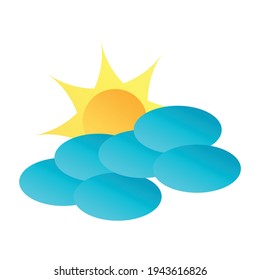 sunny weather vector for weather app on mobile