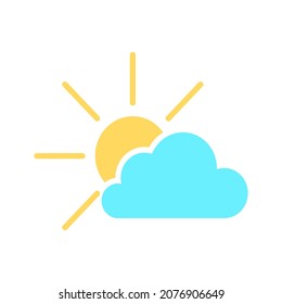sunny weather vector icon element