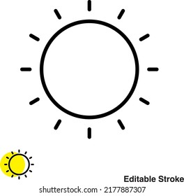 Sunny Weather Vector Line Icon