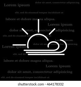 Sunny, windy, sky icon.