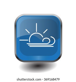 Sunny, windy, sky icon vector image. Can also be used for weather, forecast, season, climate, meteorology. Suitable for web apps, mobile apps and print media