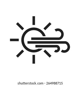 Sunny and Windy vector image to be used in web applications, mobile applications, and print media.
