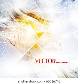 Sunny winter morning. An abstract soft celebratory background. Vector