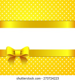 Sunny yellow background with bow