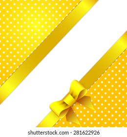 Sunny yellow background with bow