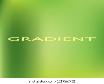 Sunny yellow and light green colors gradient texture. Eco colors smooth blend banner template. Iridescent holographic wallpaper, frame, banner. Funky gradient texture and lettering