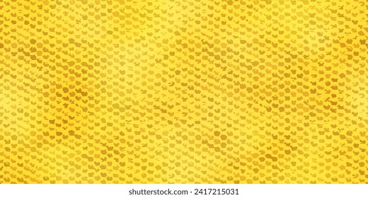 Sunny yellow pique fabric in a seamless grunge pattern. Vector background with fabric texture for sport style t-shirts and waffle towels.