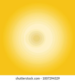 sunny yellow watercolor circle pattern with blurred light ring and darker inner spot, vector illustration