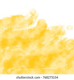 sunny yellow
watercolor paint pattern with wide brush strokes and different shades on white background, vector illustration