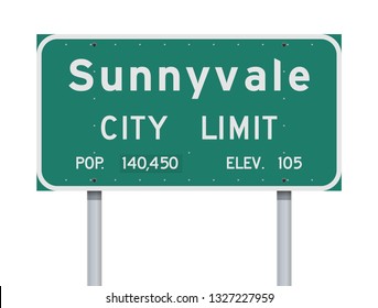 Sunnyvale City Limit road sign