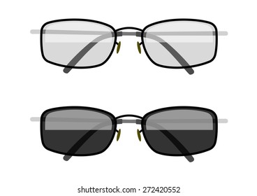 Sun-protection glasses. Eps10 vector illustration. Isolated on white background