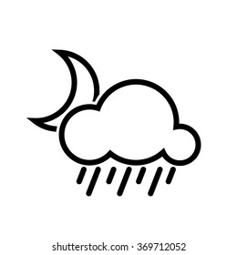 sun,rain,wind, cloud, snow, moon, lightning, storm, weather flat black icons set  