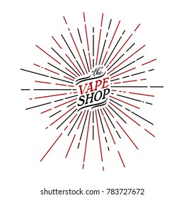 sunray burst electric cigarette personal vaporizer vector art
