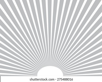 Sunrays, sunburst abstract grey wide background. Color burst backdrop. Vector illustration sun beam ray sunburst pattern background. Sunny day. Radial rays for your design. 