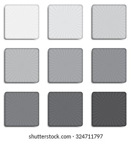 Sunrays, sunburst abstract grey wide background. Color burst backdrop. Vector illustration sun beam ray sunburst pattern background. Sunny day. Radial rays for your design. 