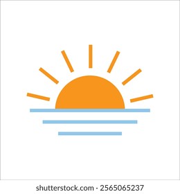 sunrice vector icon line template