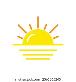 sunrice vector icon line template