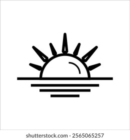 sunrice vector icon line template