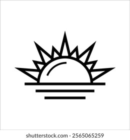 sunrice vector icon line template
