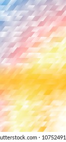 Sunrise abstract geometric mosaic background with place of text. Design elements Vector illustration EPS 10 for booklet layout page, leaflet template, vertical banner