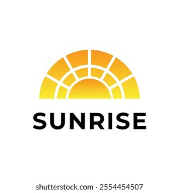 sunrise abstract logo design template