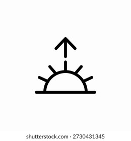 sunrise up arrow icon sign vector