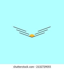 Sunrise and a bird in the blue sky
