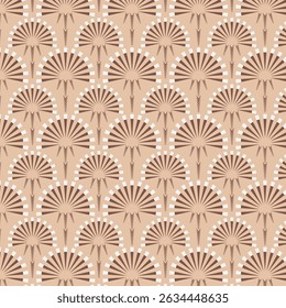 Sunrise bloom seamless vector pattern