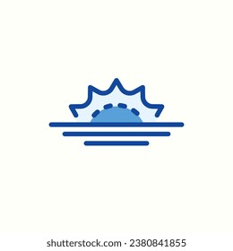 sunrise blue icon, isolated icon in light background, perfect for website, blog, logo, graphic design, social media, UI, mobile app
