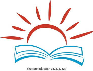 Sunrise Book logo vector illustration