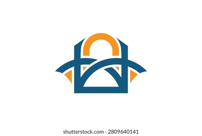 Sunrise Bridge Logo Design for Construction and Infrastructure