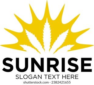 diseño del logo del vector del cannabis