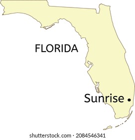 Sunrise Miami Florida Map City Of Sunrise Florida: Vectores, Imágenes Y Arte Vectorial De Stock |  Shutterstock