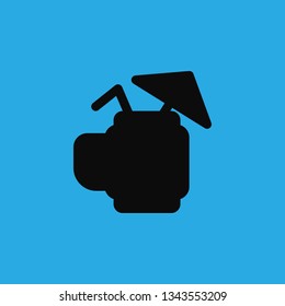sunrise cocktail icon vector
